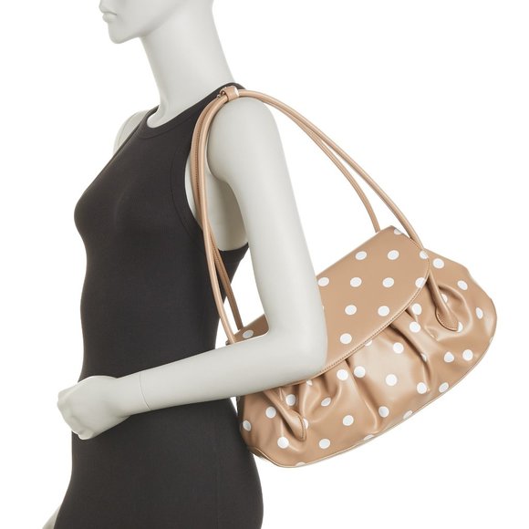 HOUSE OF WANT We Stand Out Shoulder Bag In Tan Polka Dot - Picture 1 of 3